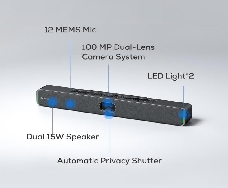 MAXHUB Xbar U50 – All-in-One USB Videobar (Dual-Lens) - Image 2