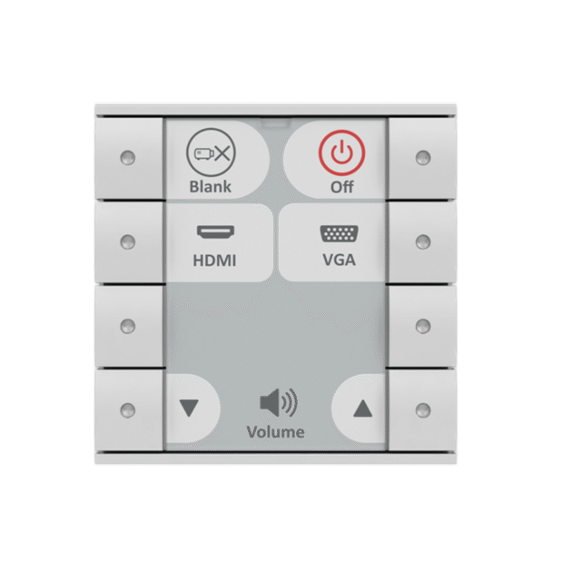 Biamp Impera Echo 8EUW – Väggmonterad styrpanel (Vit)