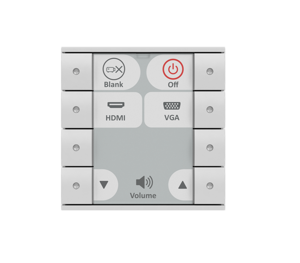 Biamp Impera Echo 8EUW – Väggmonterad styrpanel (Vit)