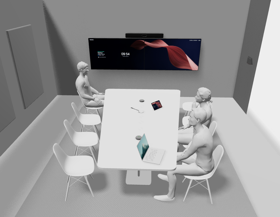 Videokonferenspaket 2 komplett lösning med skärm och kamera.