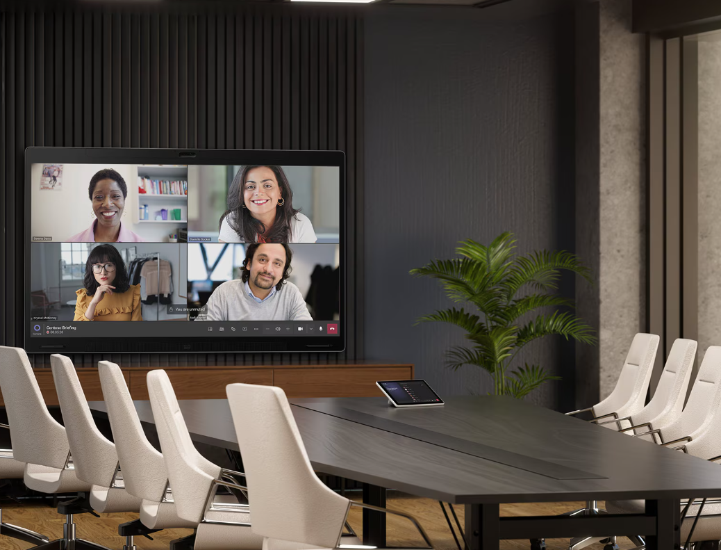 Videokonferensutrustning till mötesrum för mellanstorleken 5 - 8 personer.